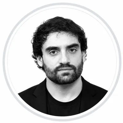 Retrato en blanco y negro de Tomás Lanza.